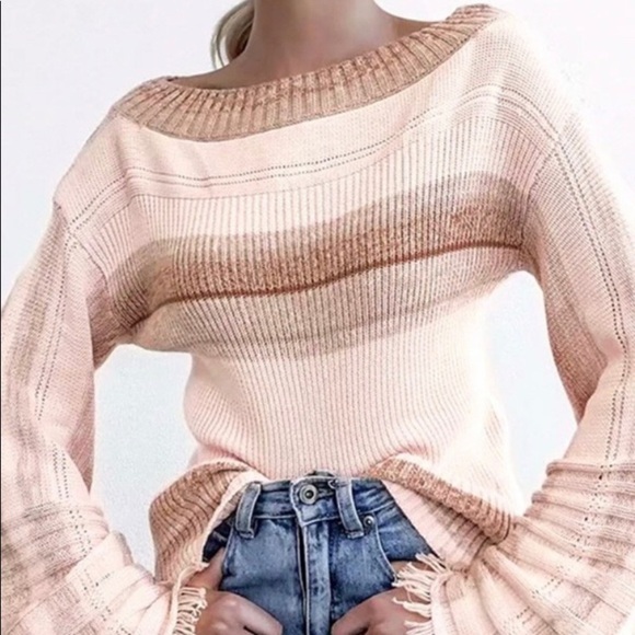 Blu Trends Sweaters - Soft Blush Color Light Weight Sweater